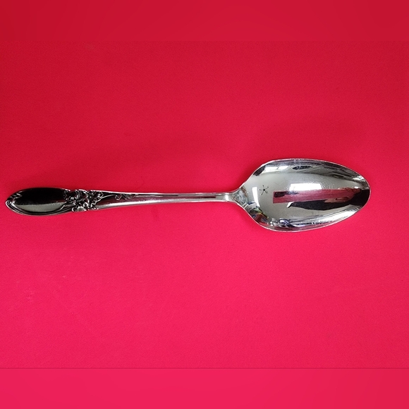 1953 White Orchid Silver Soup Spoon Oneida - Picture 1 of 3